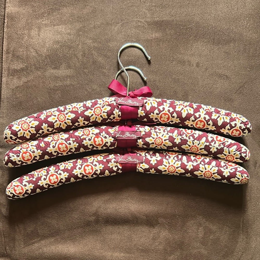 3 Vera Bradley Retired Medallion Padded Hangers